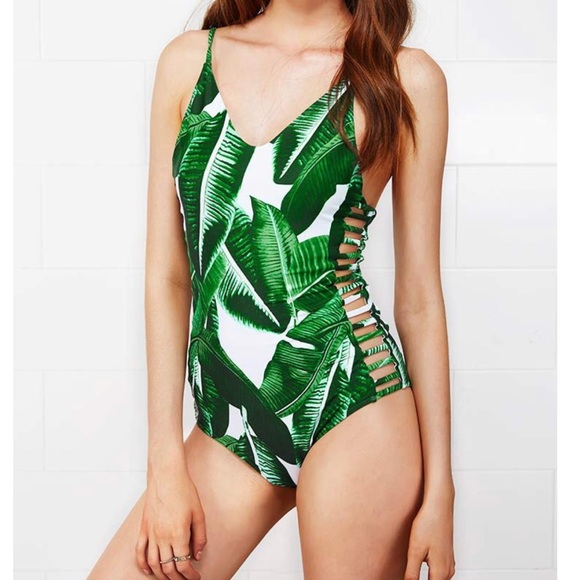 Other - 🌱 3 for $20 Sale Banana Leaves Print one-piece